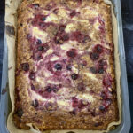Triple Berry Baked Oatmeal right of the oven